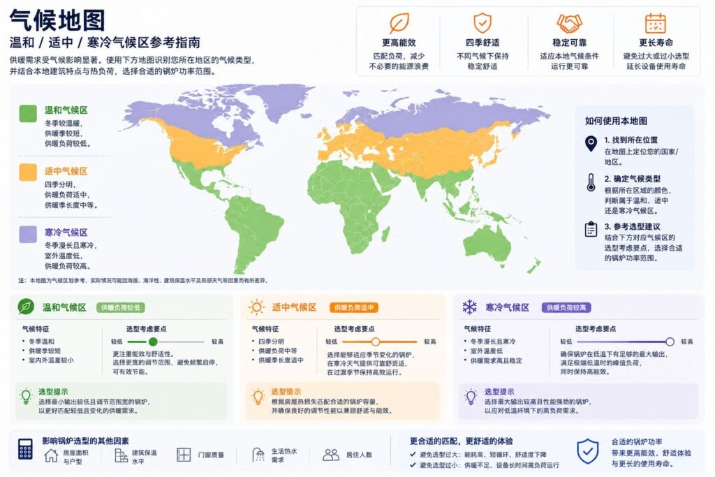 不同气候条件下燃气锅炉功率怎么选